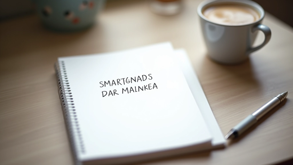 Notitieboek met handgeschreven doelen en SMART criteria ingevuld